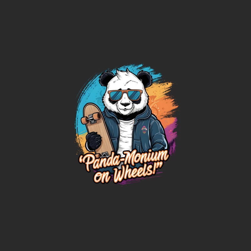 Cool Skateboarding Panda with Sunglasses and Jacket Baseball Cap