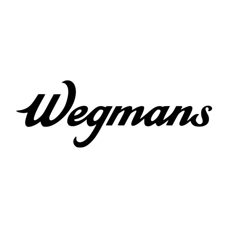 Wegmans Supermarket Chain Logo in Black Script Font Desk Mat