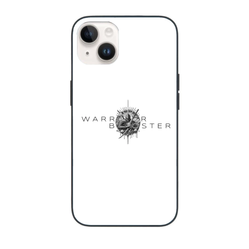 Warrior Booster Medieval Helmet Logo Design iPhone Case