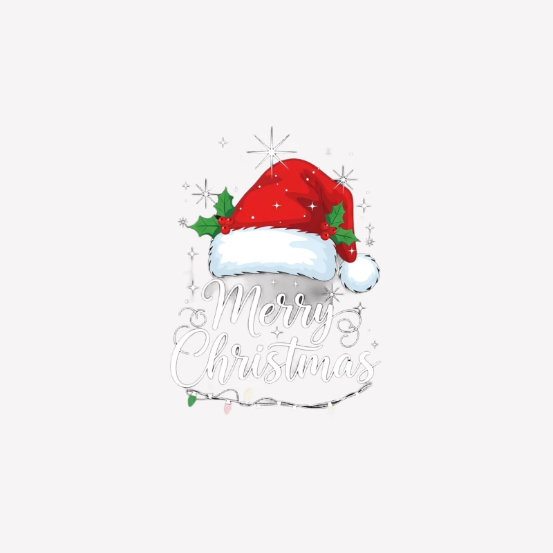 Merry Christmas Greeting with Santa Hat|Perfect Gift for Loved Ones|Holiday-themed christmas gift for her Male T-Shirt