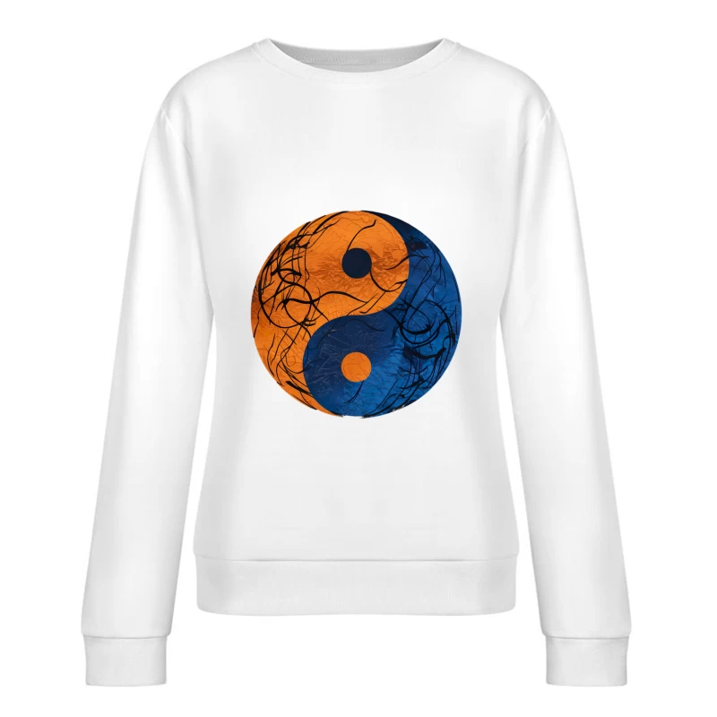 Symbole Yin Yang avec motifs Femme Sweat-shirt à enfiler
