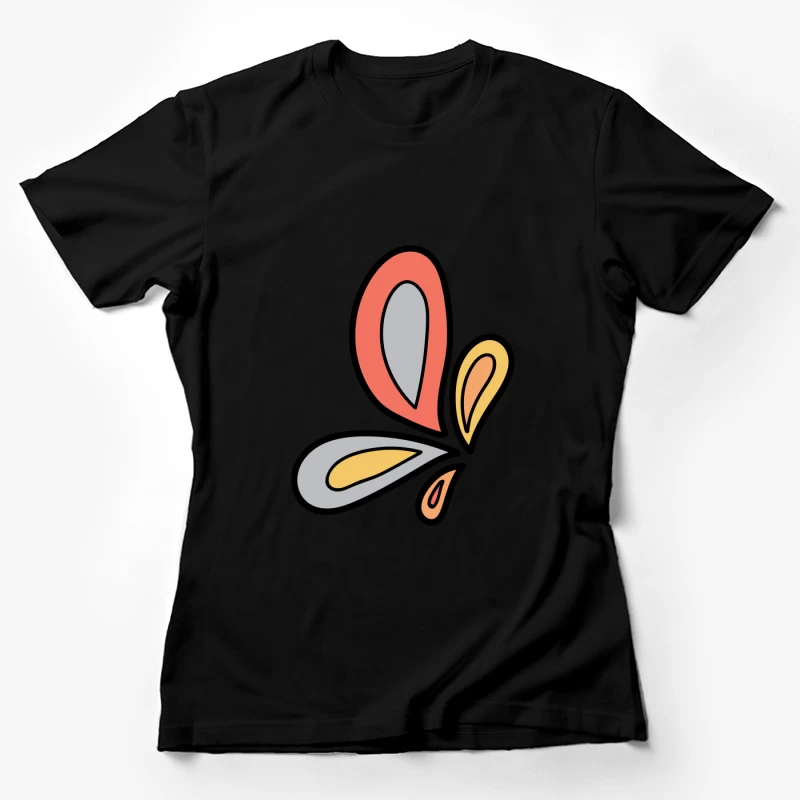 Papillon abstrait coloré Femme T-Shirt