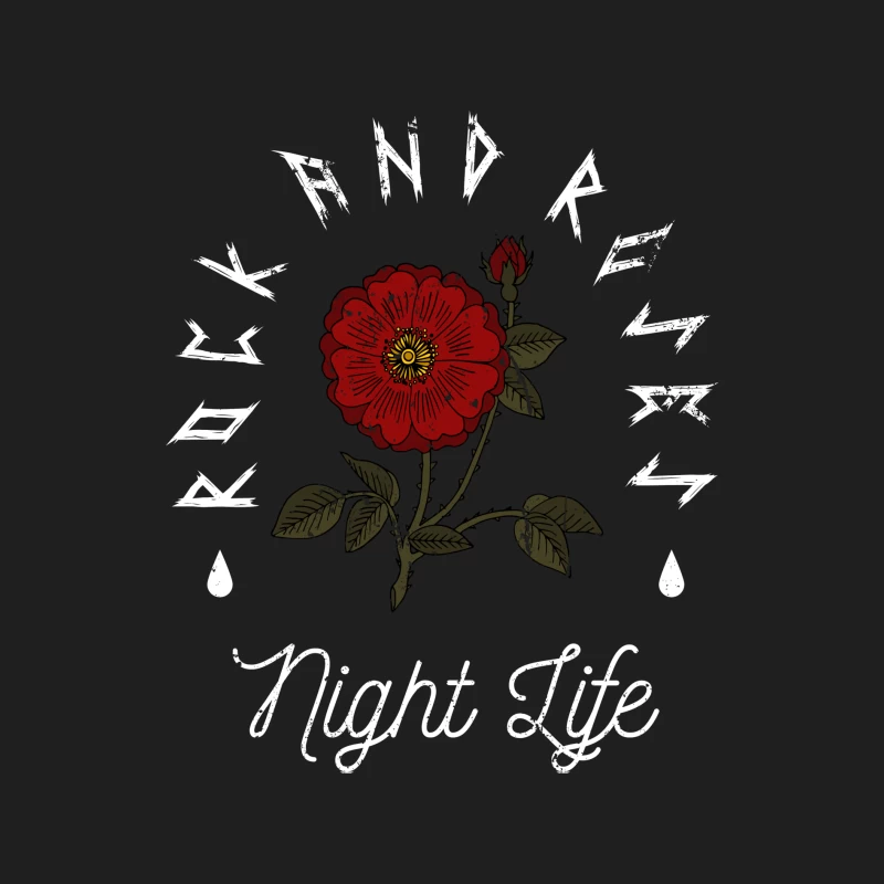 Rock et rose, vie nocturne florale Homme Débardeur
