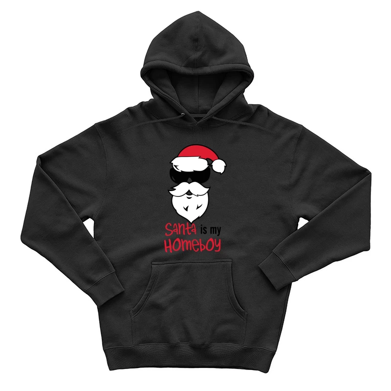 Design amusant de Santa avec lunettes de soleil Homme Sweat à capuche