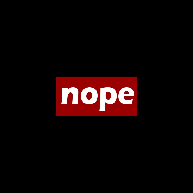 Nope typograph iPhone Case