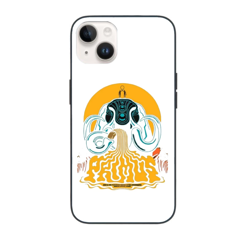 Psychedelic Primus Concert Poster with Elephant Motif iPhone Case