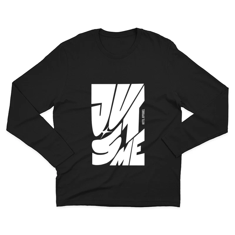 Design Typographique Dynamique en Noir et Blanc Homme Manches Longues T-Shirt