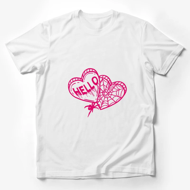 Herzballons mit Netzen und Hallo Herren T-Shirt