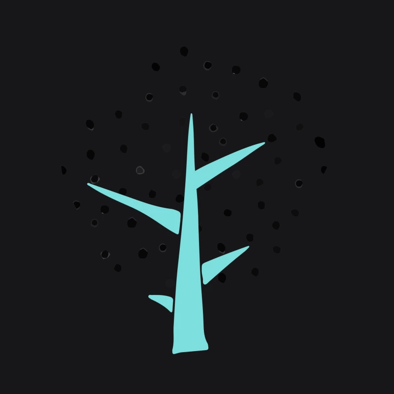 Arbre abstrait avec points Homme Sweat à capuche