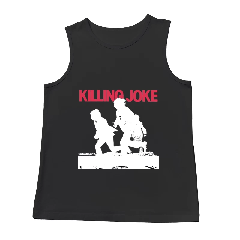 Killing Joke Post-Punk Album Cover with White Silhouettes Male Tank Top