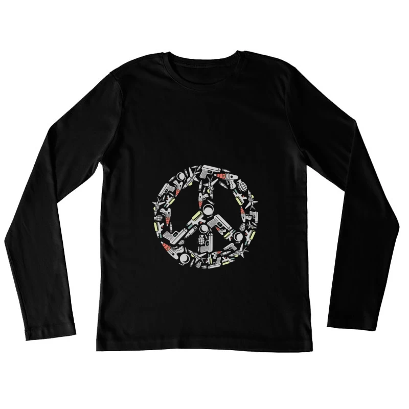 Symbole de paix en armes Femme Manches Longues T-Shirt