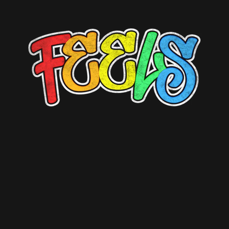 FEELS  Retro 90s Aesthetic Typography Mouse Pad