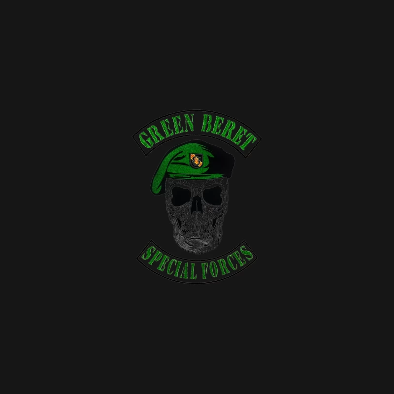 Green Beret Special Forces Skull Emblem Desk Mat