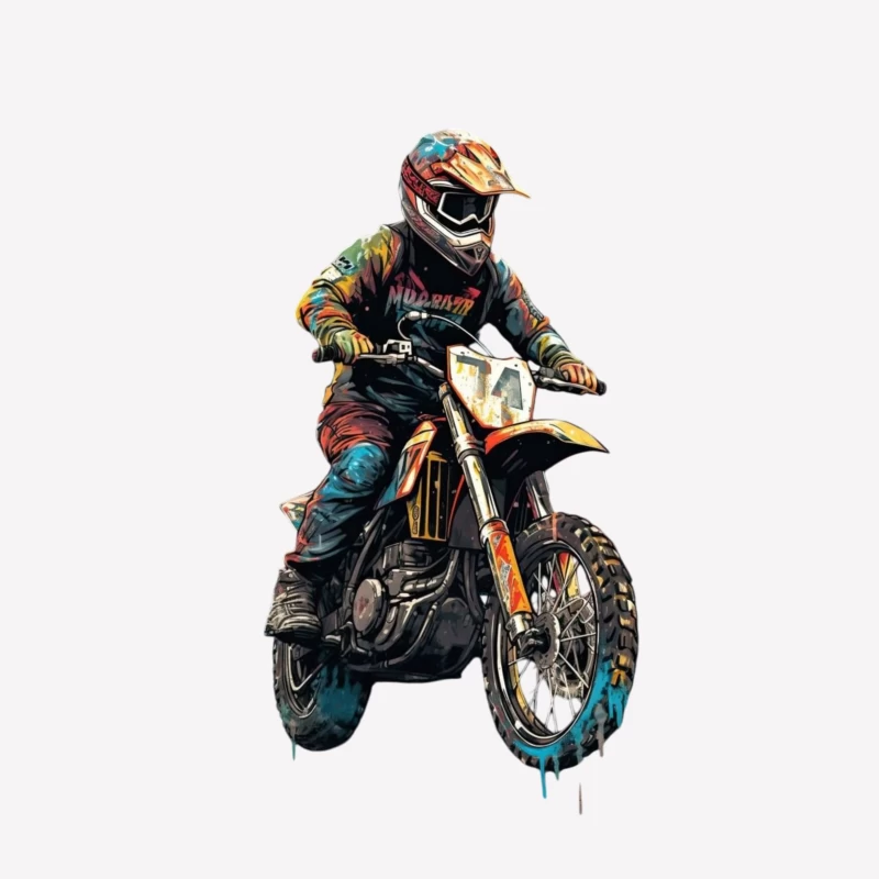 Dynamic Motocross Rider in Action