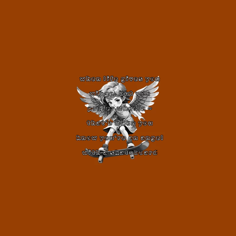 Angel on a Skateboard Coffee Mug