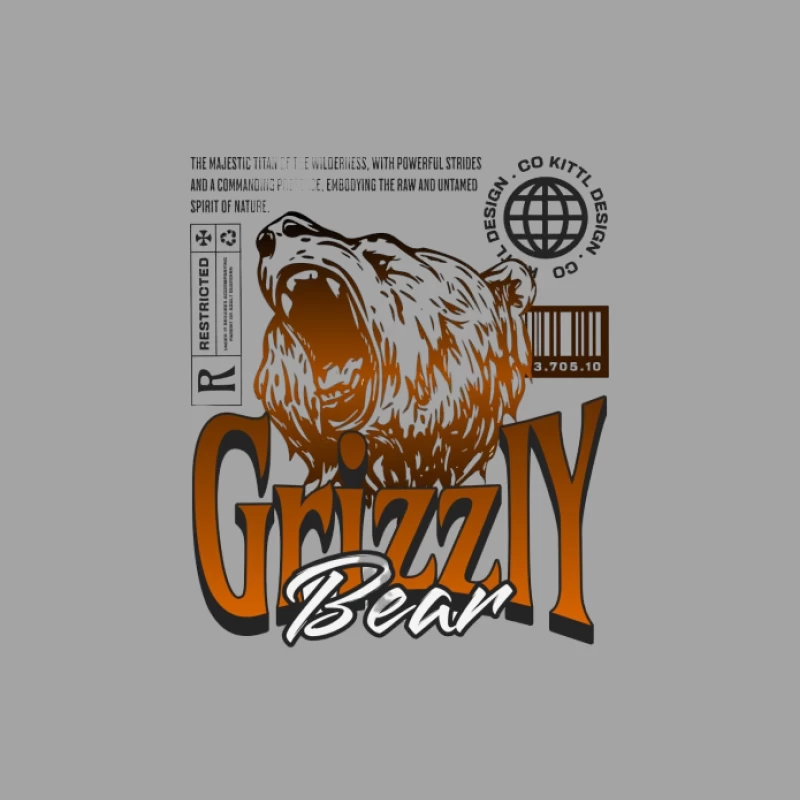 Design graphique d'un ours Grizzly Femme T-Shirt