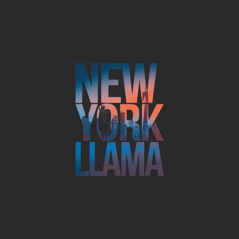 New York Llama: Urban Typography Meets Whimsical Wildlife Baseball Cap