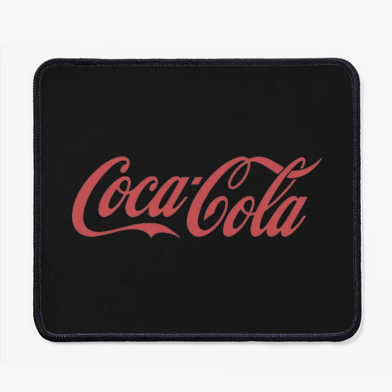 Classic Red Coca-Cola Cursive Logo Mouse Pad