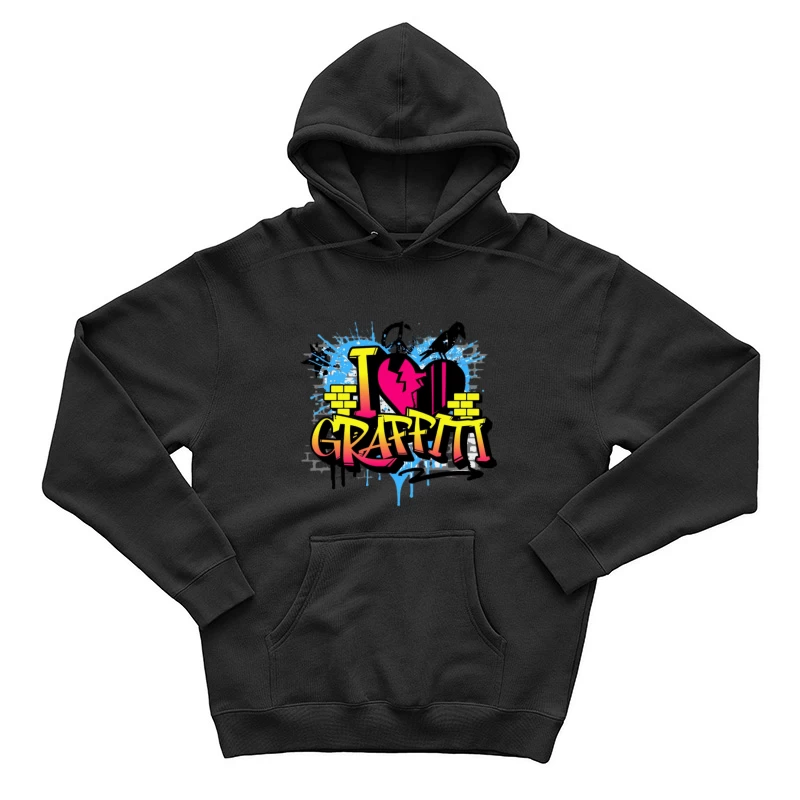 Ich liebe Graffiti Design Herren Pullover Hoodie