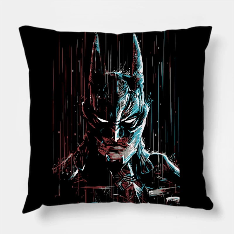 Abstract Digital Art of Batman Throw Pillow