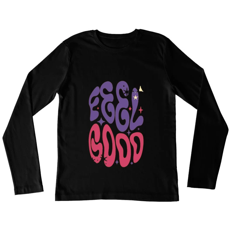Buntes, fröhliches Design Damen Langarm T-Shirt