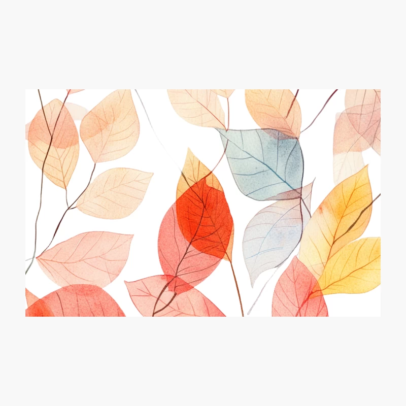 Ethereal Autumn Leaves: A Watercolor Botanical Illustration Travel Mug