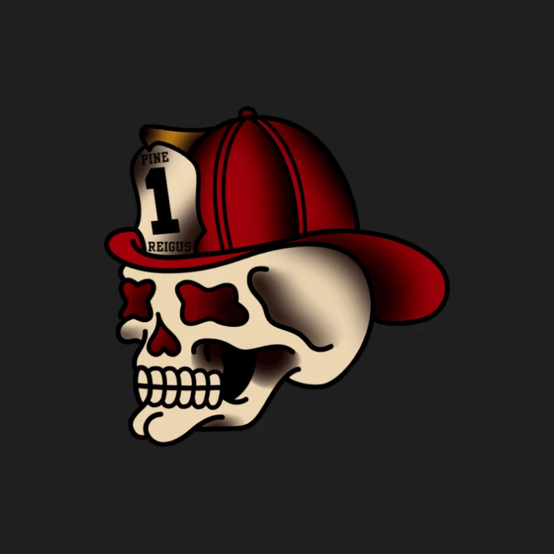 Totenkopf mit Feuerwehrhelm Herren Tanktops