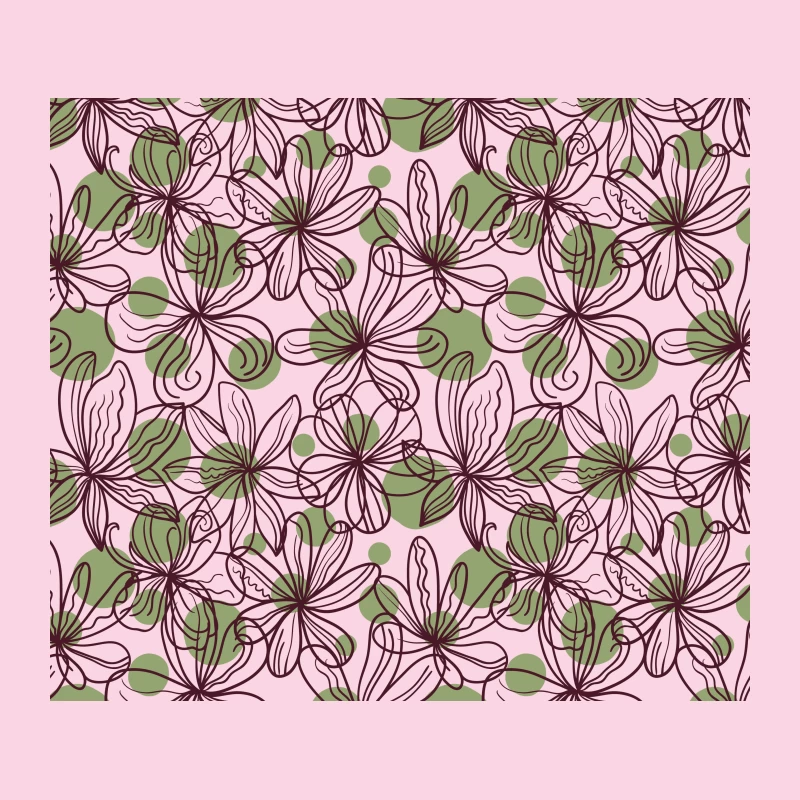 Elegant Floral Whimsy – Botanical Pattern Tapestry