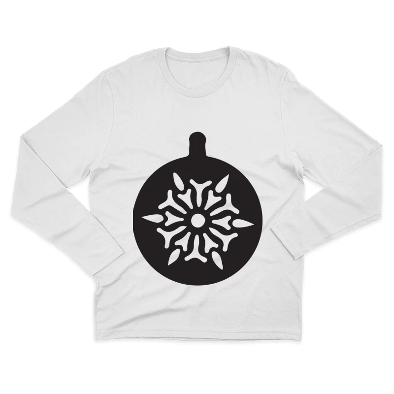 Pendentif avec motif floral ajouré Homme Manches Longues T-Shirt