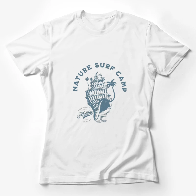 Camp de Surf Nature Design Coquillage Femme T-Shirt