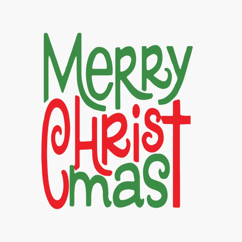 Raglan Merry Christmas Cotton Tote Bag