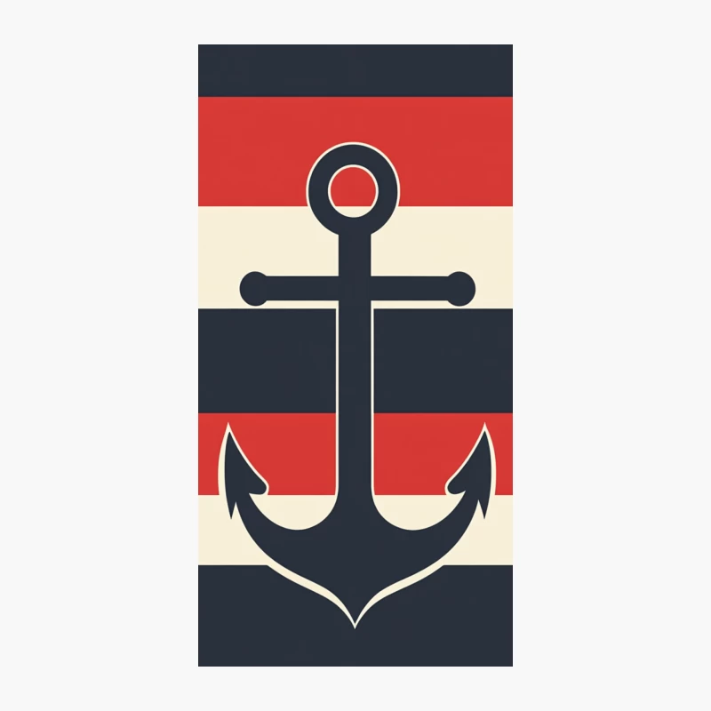 Minimalist Lighthouse Design in Patriotic Colors iPhone Case