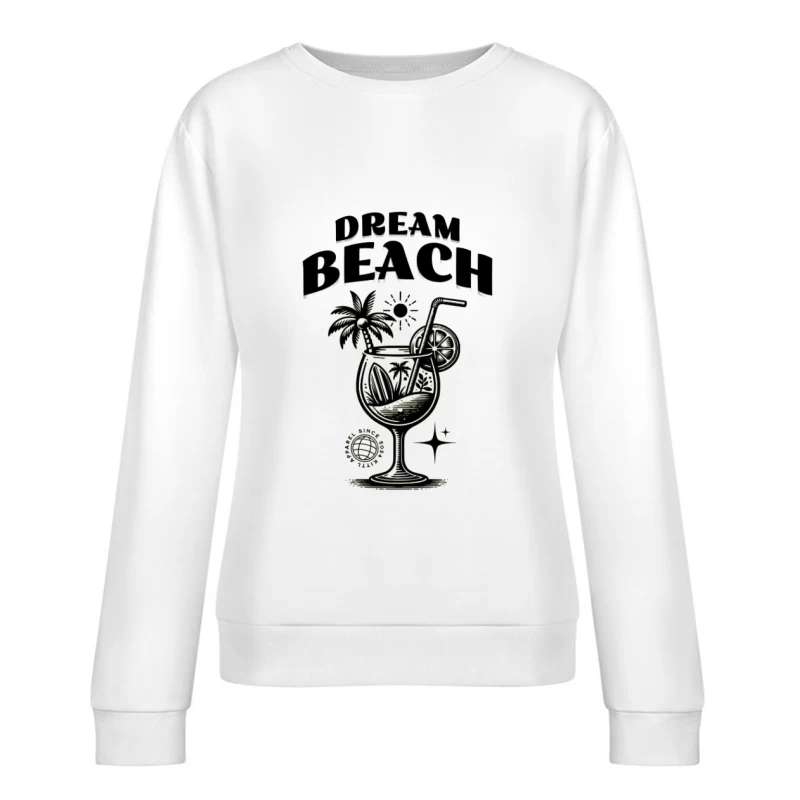 Traumstrand-Cocktail-Design Damen Pullover Sweatshirt