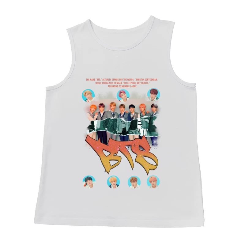 BTS: The Iconic K-Pop Boy Band Male Tank Top