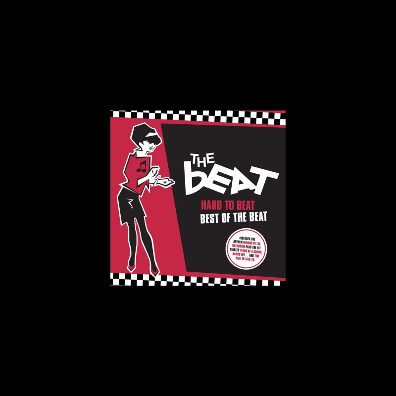 "Hard to Beat: Best of The Beat" Ska Music Album Cover with Red and Black Design iPhone Case