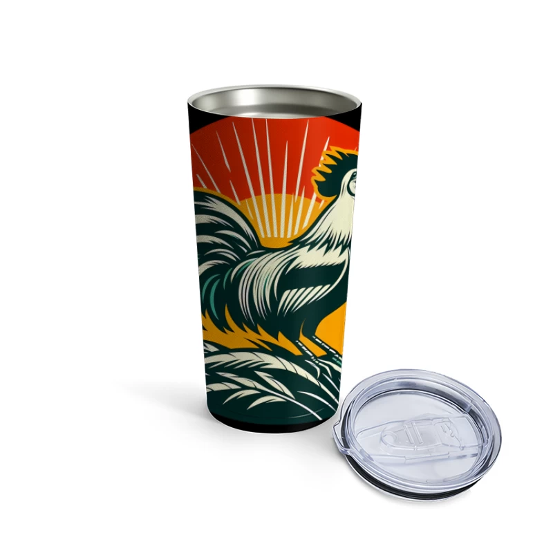 Buy Rooster Sunrise Vintage Travel Mug