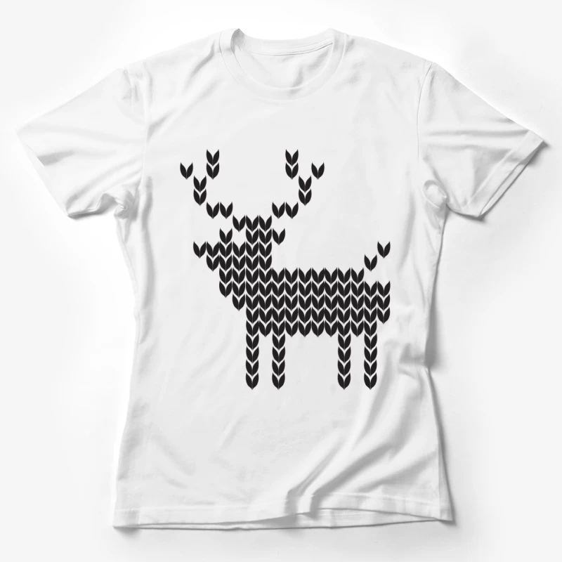 Motif de Renne en Tricot Femme T-Shirt
