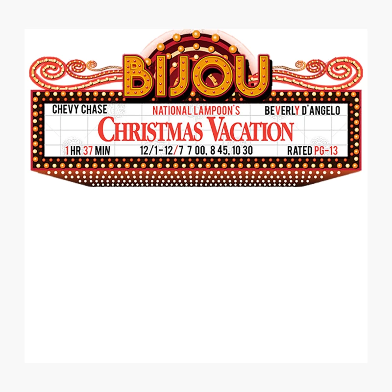 Christmas Vacation Marquee Throw Pillow