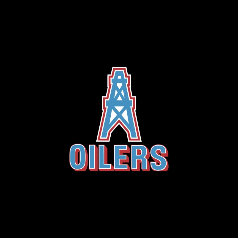 Houston Oilers Vintage NFL Team Logo with Oil Derrick Symbol Desk Mat