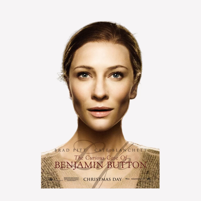 The Curious Case of Benjamin Button: Dramatic Portrait Poster for Christmas Release Female T-Shirt