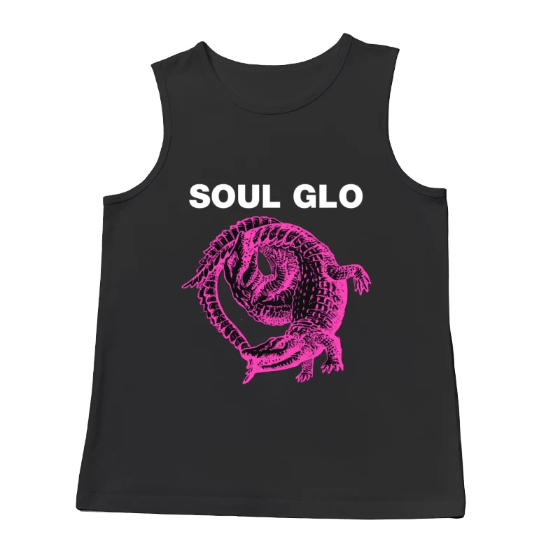 Pink Skeletal Alligator Soul Glo Design Male Tank Top