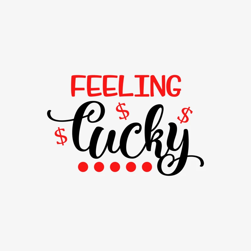 Sentiment de Chance et Dollar Homme Manches Longues T-Shirt