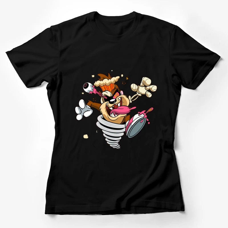 Wirbelsturm-Tier mit Augapfel-Spirale Damen T-Shirt