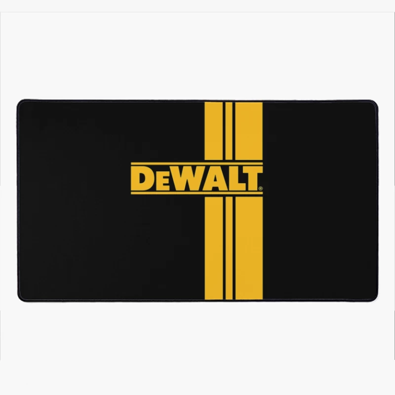 DeWalt Power Tools Brand Logo in Yellow Desk Mat