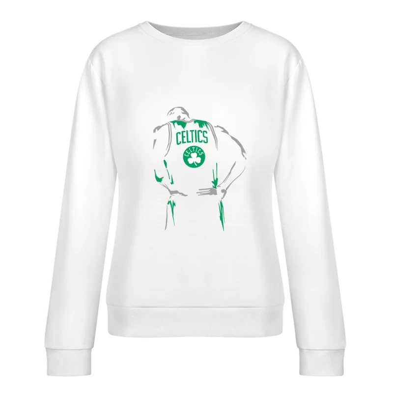 Celtics Basketball Silhouette Damen Pullover Sweatshirt