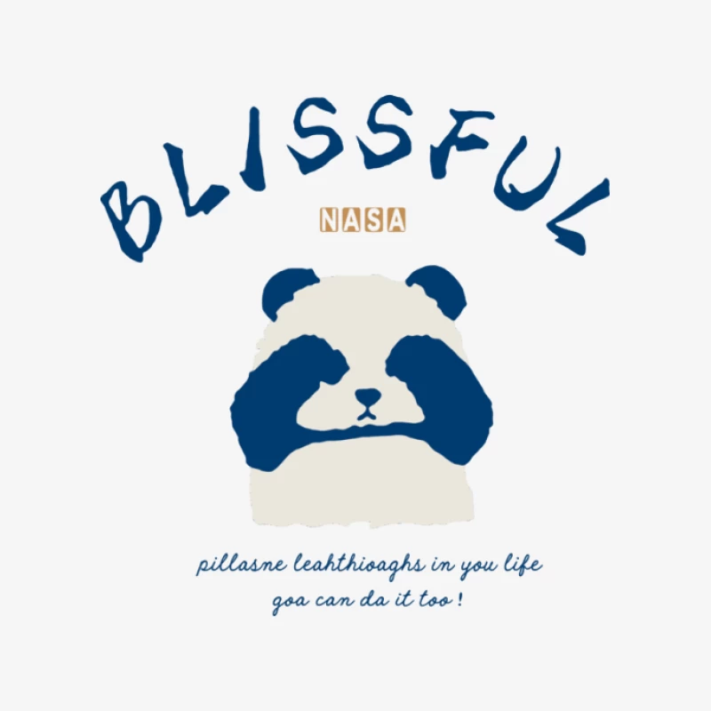 Blissful Panda Design mit Ermutigungsspruch Damen Pullover Sweatshirt