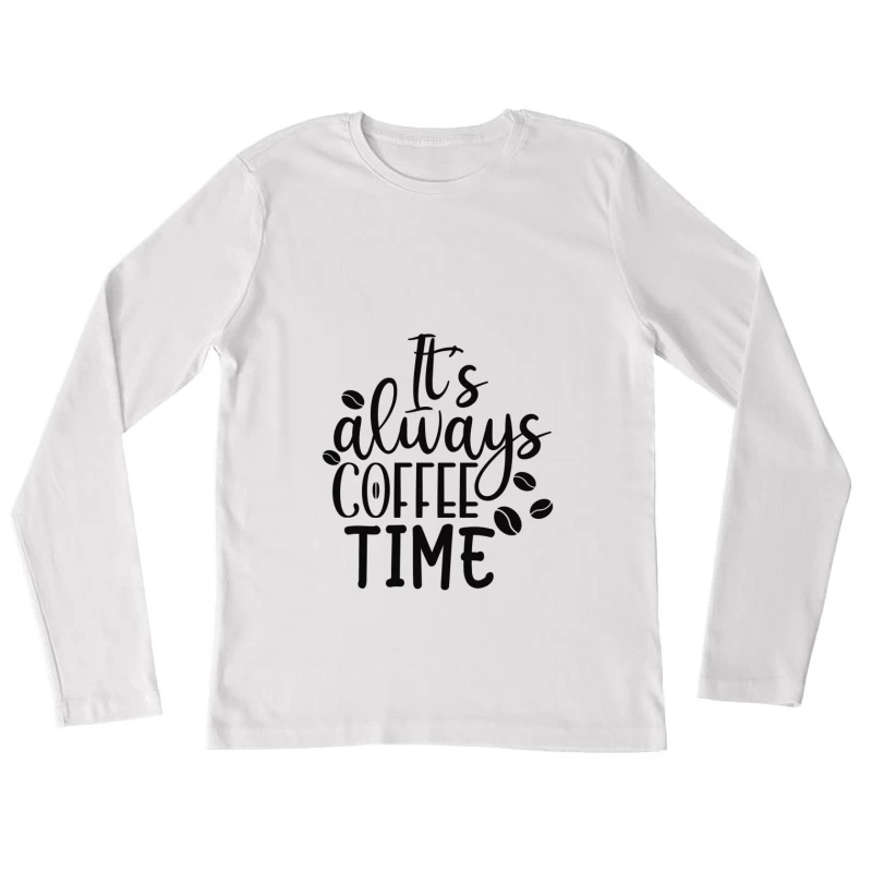 Affiche décorative de café Femme Manches Longues T-Shirt