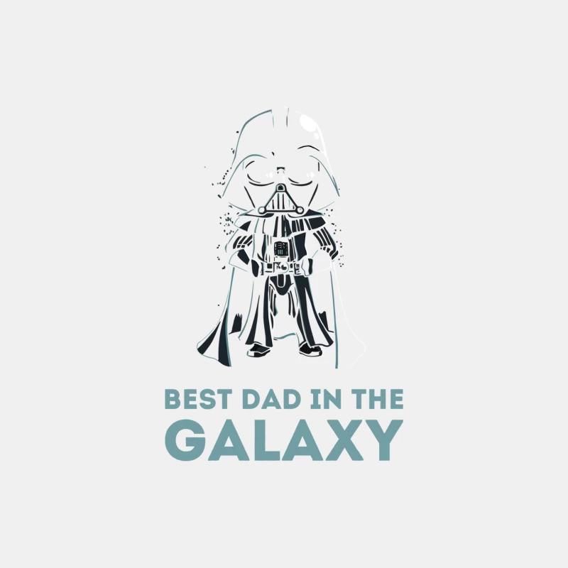 Star Wars-Inspired "Best Dad in the Galaxy" Darth Vader Illustration Male Tank Top