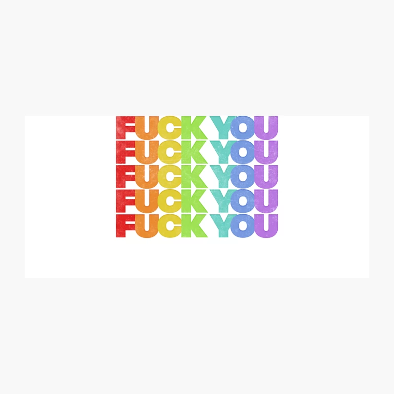 Fck You Rainbow- Original 70s Style Typographic Design Coffee Mug