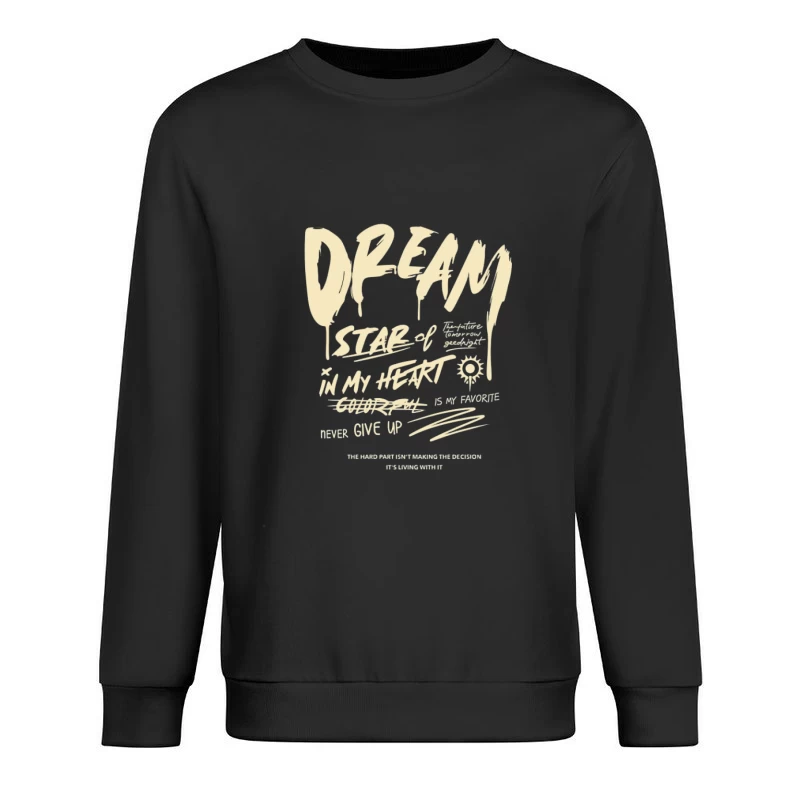 Testo di Ispirazione e Sogni Felpa pullover Uomo